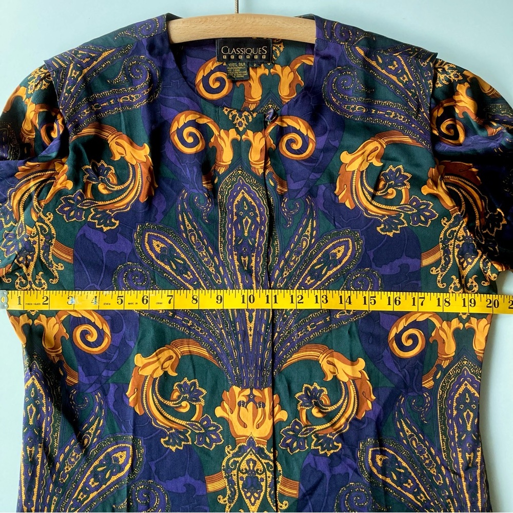 Classiques Entier 100% Silk Button Front Long Sle… - image 6